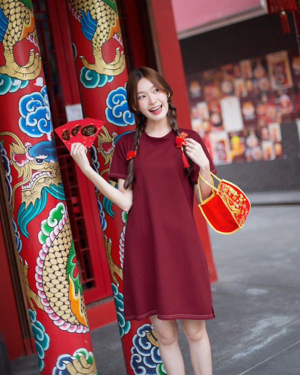 Ligam - Đầm thun RUBBER ĐỎ 1