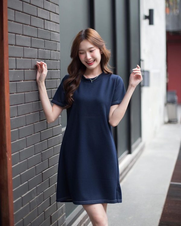 Ligam - Đầm thun RUBBER XANH 1