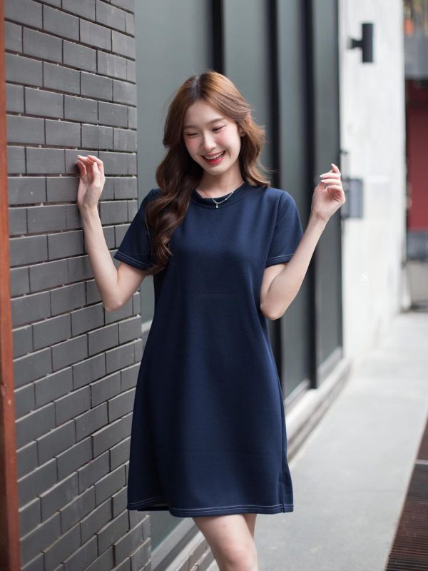 Ligam - Đầm thun RUBBER XANH 1