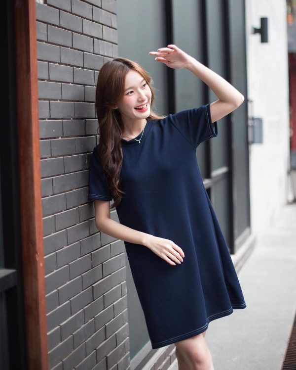 Ligam - Đầm thun RUBBER XANH 2