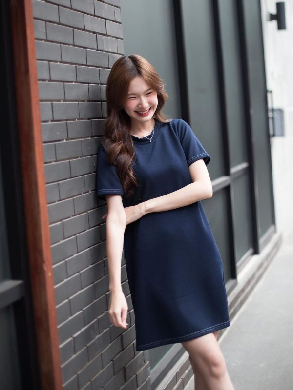 Ligam - Đầm thun RUBBER XANH 4
